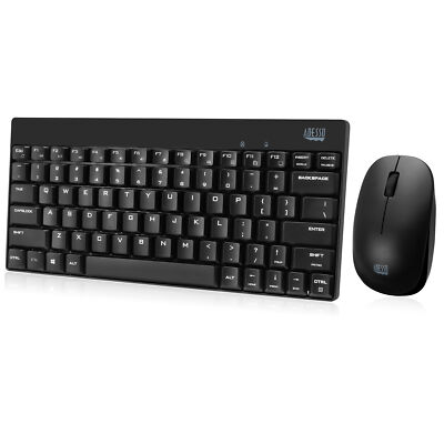 Adesso Wireless Optical Spill Resistant Mini Maus und Tastatur Combo US-Englisch