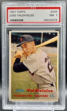 1957 Topps Baseball Jose Valdivielso PSA 7 NM Washington Senators #246     cc23