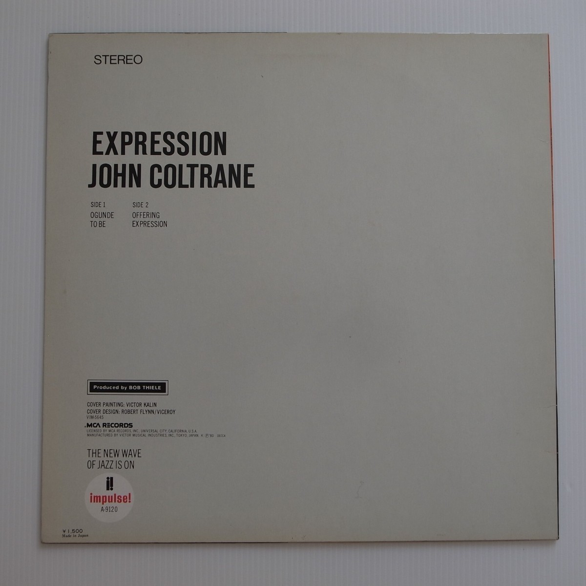 John Coltrane ‎– Expression JAPAN 1981 vinyl LP VIM-5645 | eBay