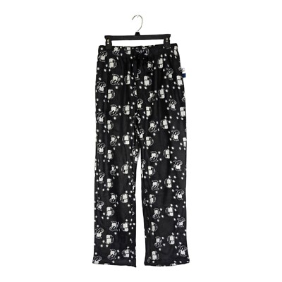 ☆lucky☆ Lucky Brand Mens Black Penguin Soft Fleece Lounge Pajamas Pants