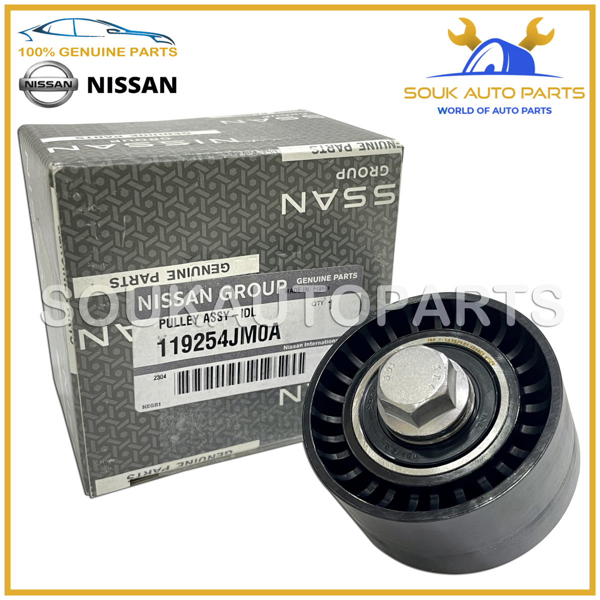 11925-4JM0A Genuine Nissan Infiniti IDLER PULLEY ASSY Q50 Q60 VR30