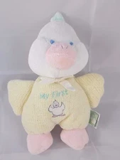 Soft Dreams Duck Rattle Plush My First 8 Inch Stuffed Animal toy