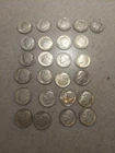 24 PRE-1965 SiILVER DIMES LOT, INCLUDES 1 MERCURY, GOOD CONDITION - 90% SILVER