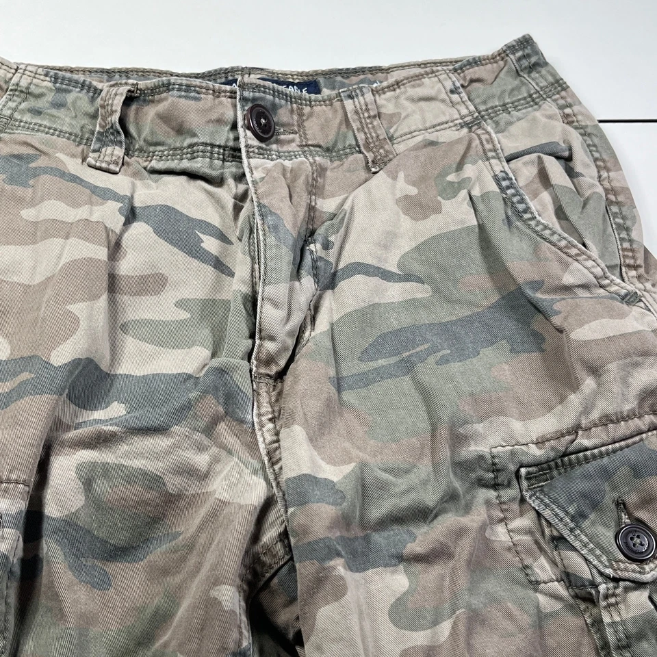 Pantalones Cortos Longboard Vintage Y2K American Eagle 28 Camuflados Utilidad Carga Ejército Militar Foto 2 de 4