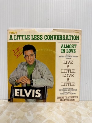 ELVIS PRESLEY Almost In Love / Little Less Conversation 7'' Promo Jordanaires '68