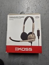 New Koss CS100 Communication Headset with Flexible Boom Microphone  USB Plug