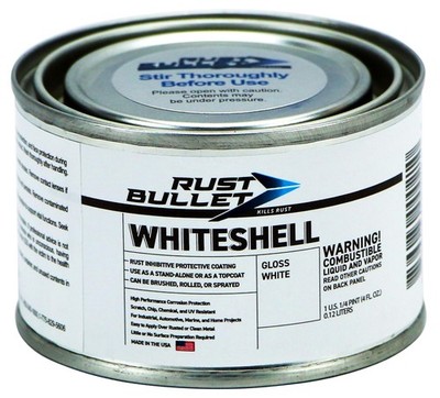 WhiteShell - Gloss White - 4 Fl Oz - UV Resistant Rust Preventive Coating, Co...