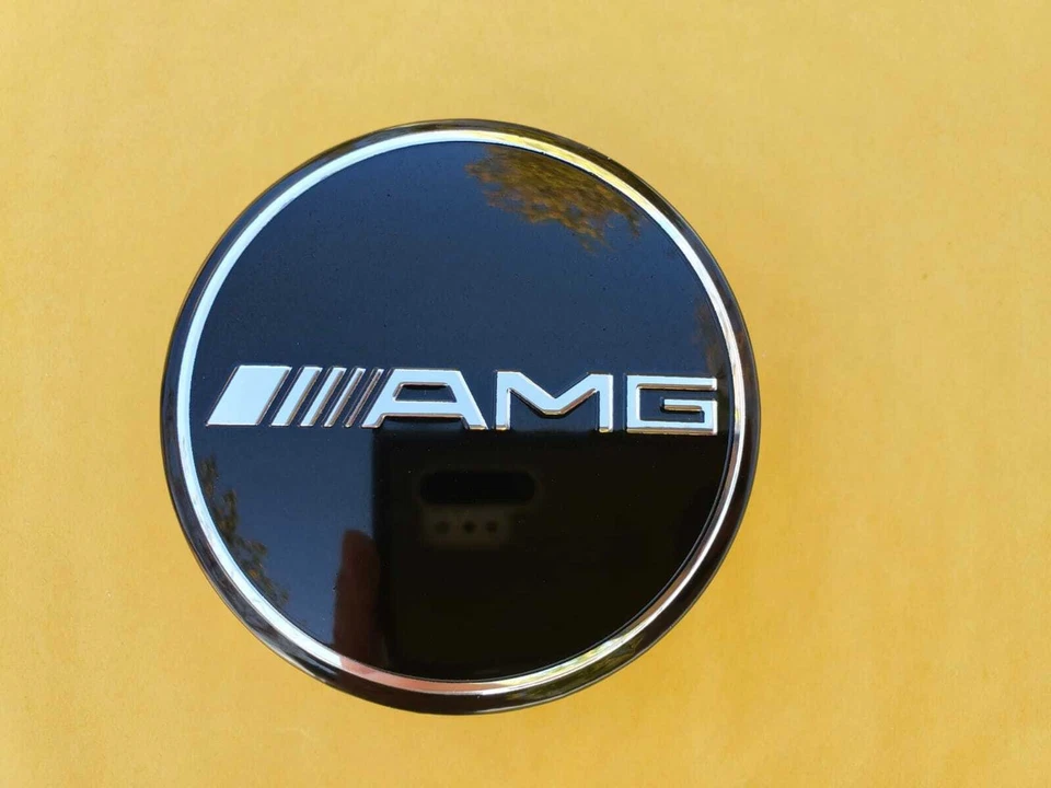 SET OF 4 x 75MM AMG WHEEL CENTER HUB CAPS FIT FOR MERCEDES BENZ C E CLS S B NEW - Imagem 3 de 4