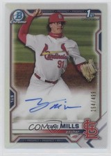 2021 Bowman Draft Chrome Pick Refractor 254/499 Zane Mills #CDA-ZM Auto 0hw6