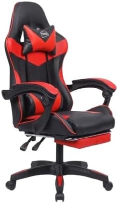 SEDIA DA GAMING, PELLE SINTETICA, CON ROTELLE CUSCINO SUPPORTO E CON POGGIAPIEDI - Photo 1/1
