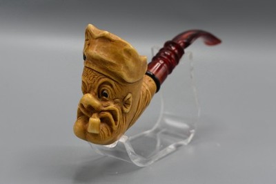 Popeye Figure Smoking  Pipe Handmade Block Meerschaum-NEW Custom Fitted CASE1271