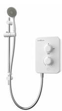 Gainsborough Slim Mono 8.5kW Electric Shower White 1 Spray Head Handset Bathroom