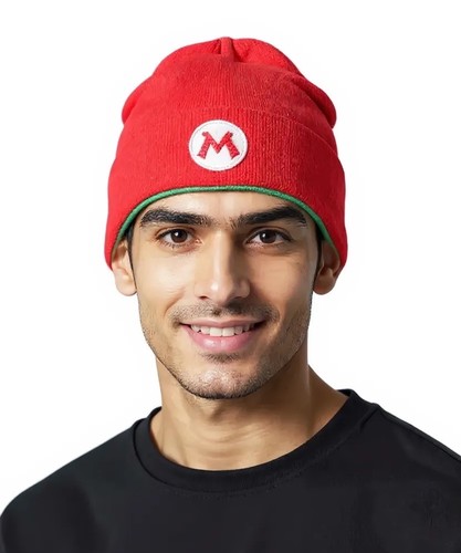 Nintendo Super Mario Luigi Wario Mario Wende Beanie Mütze Cosplay Kostüm - Bild 9 von 9
