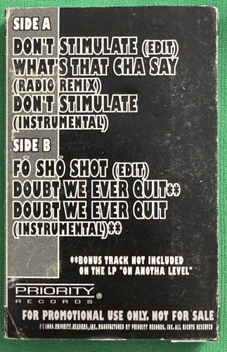 ANOTHA LEVEL - Don’t Stimulate - RARE PROMO CASSETTE - Picture 2 of 5