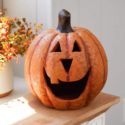 Ragon House Jack O'Lantern Resin Mache Pumpkins - Thumbnail 4