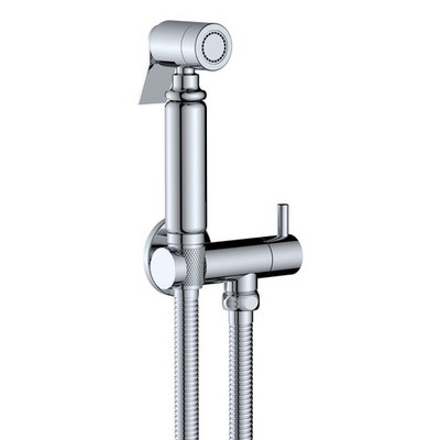 BELVIT Bidetarmatur chrom Handbrause Set WC Aufputz Halter Schlauch