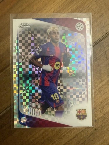 Topps 2024-25 UEFA Champions League Chrome Checkerboard Lamine Yamal Barca #10