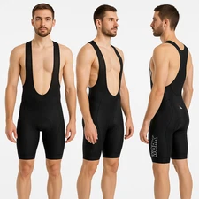 PEARL IZUMI Men's Size Medium Black Bib Cycling Shorts 19D Gel Pad