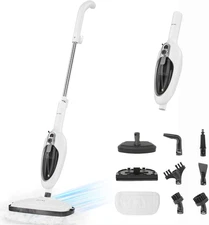 Secura Steam Mop 10-in-1 Convenient Detachable Cleaner, White