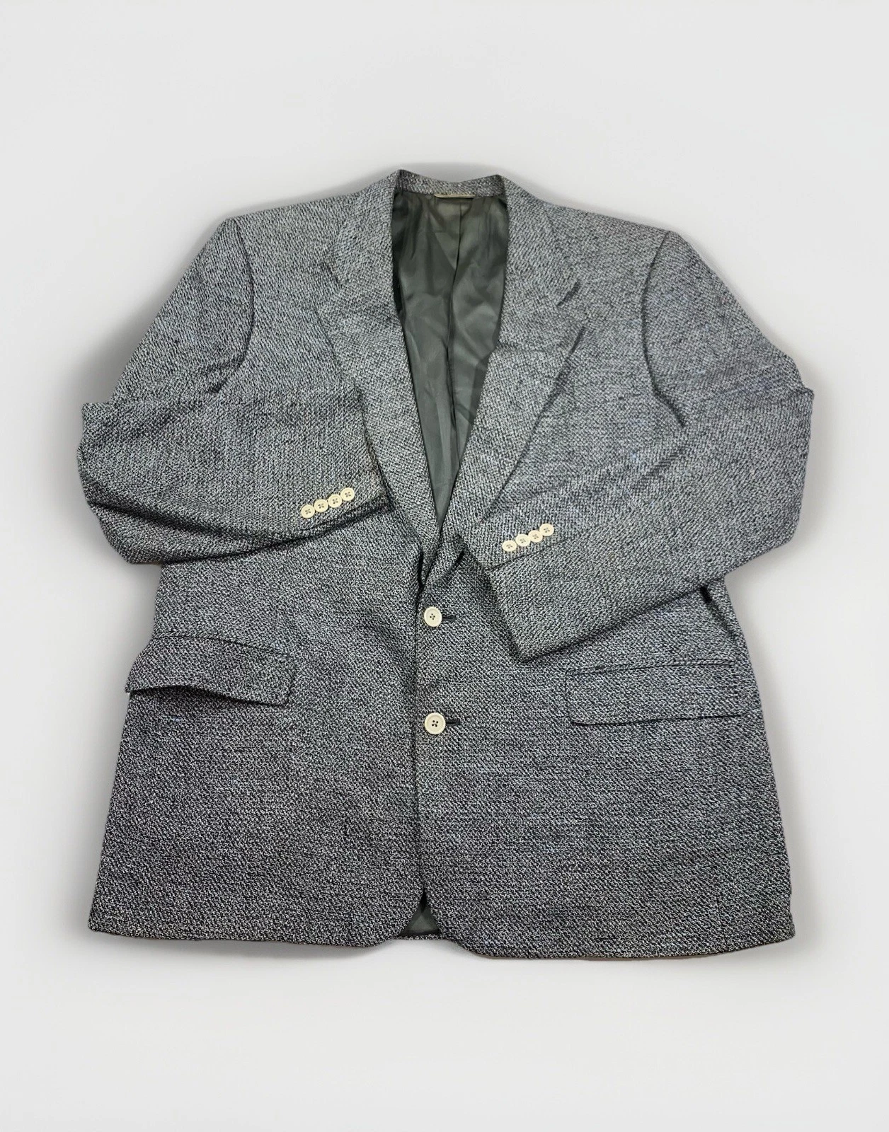 Blazer Christian Dior Monsieur uomo 48L 100% seta giacca grigio foderato cappotto VINTAGE