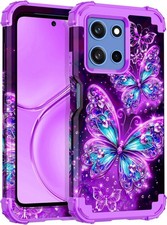 Moto G 5G 2025 Case, Glow in The Dark Three Layer Heavy Duty Sturdy Shockproof