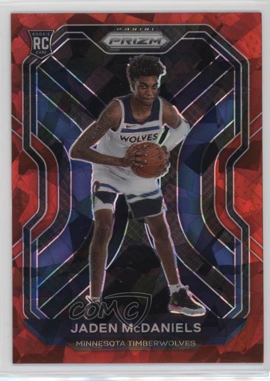 2020-21 Panini Prizm Red Ice Prizm Jaden McDaniels #277 j0t