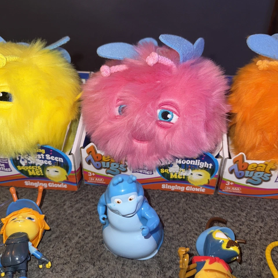 Beat Bugs Plush Singing Glowie Fuzz Balls Beatles Songs Musical Kid Toy Lot - Image 3 of 4
