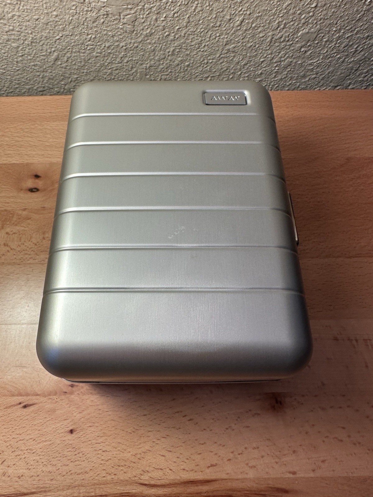 AWAY The Mini Travel Suitcase Toiletry Case in Aluminum