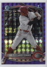 2025 Bowman Chrome Prospects Purple Geometric Refractor 91/250 Enry Torres 1i0l