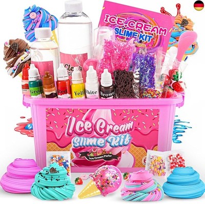Adeokay Slime Set, DIY Eis Schleim Kit, Fluffy & Weicher Schleim, 5 Farben,