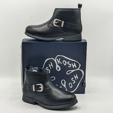 OshKosh B'gosh Dakota Boy s or Girl s Western Side-Zip Toddler Boots Black NEW