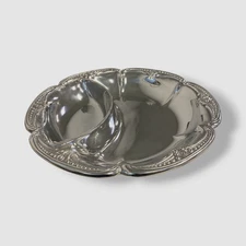 Wilton Armetale Silver Belle Mont Chip and Dip Serving Dish Platter
