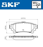 Vkbp 90604 Skf Bremsbelagsatz, Scheibenbremse FüR Lexus,Toyota