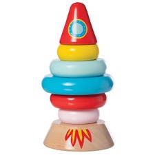 Manhattan Toy Stacker Rocket Baby and Toddler 7 Piece Magnetic Wooden