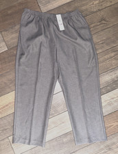 Alfred Dunner Classics Gray Pull On Stretch Dress Pants - Women's Size 22W