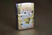 ZIPPO Electroformed Beckoning Cat Lighter New American Made Metal Collectible
