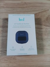 Bril UV Toothbrush Sterilizer Navy Rechargeable Wall Magnetic Mount New Open Box