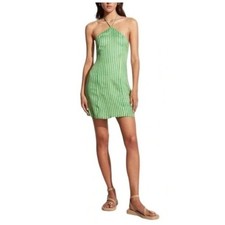 Faithfull the Brand Muthia Mini Dress Women's Large Stripes Festival Resortwear
