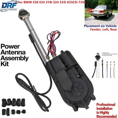 Power Antenna Mast Kit Aerial Radio AM/FM for BMW E30 E34 318i 524 535i 633CSi