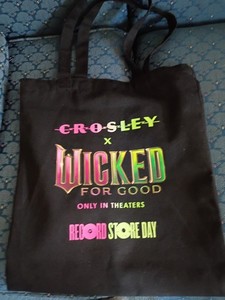 WICKED For Good CROSLEY Tote Bag RSD Record Store Day 2025 Exclusive NEW