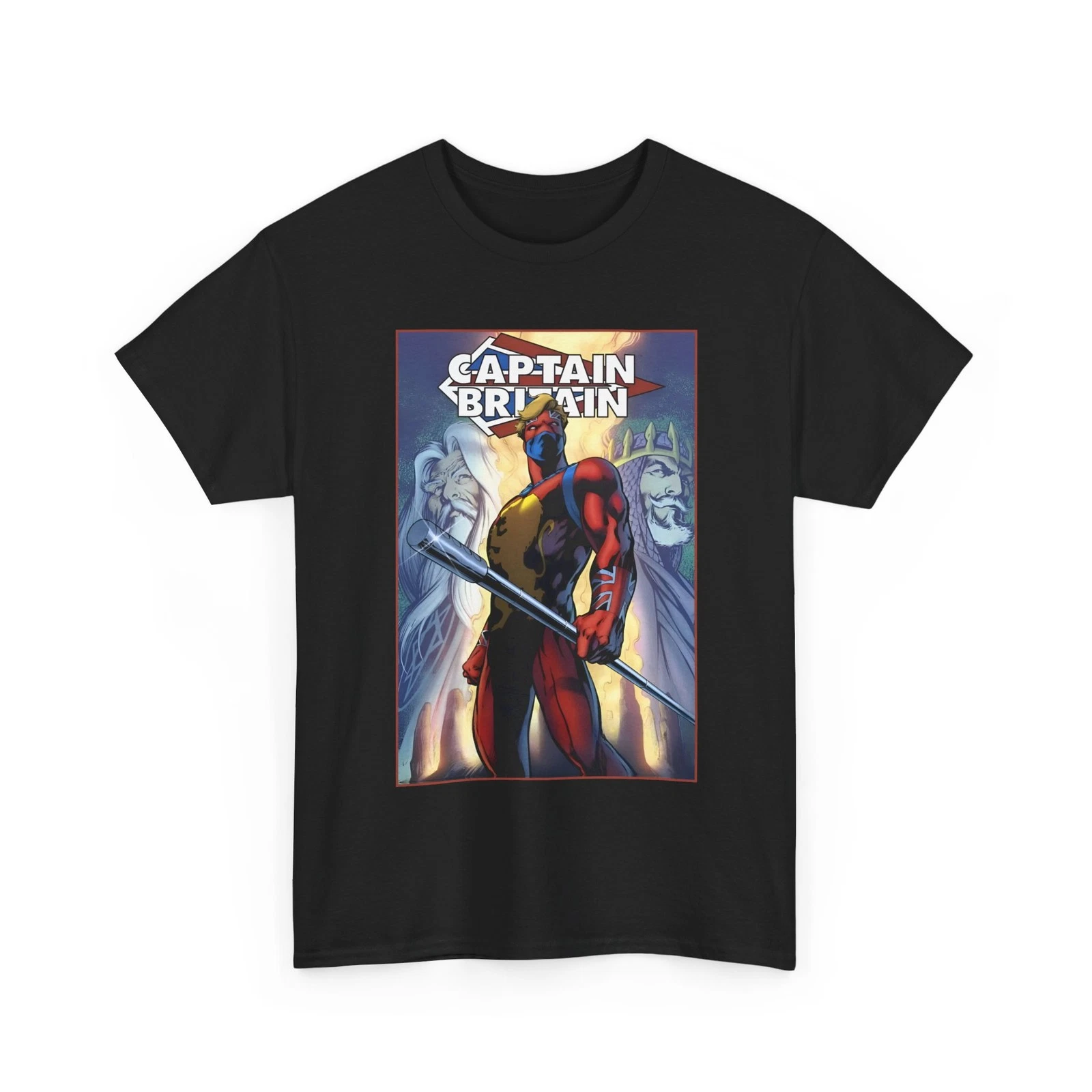 Captain Britain T-Shirt - Alan Davis Art - Excalibur Leader - Marvel Comics