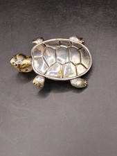 Silver Colored Turtle Pin Brooch Or Pendant Necklace