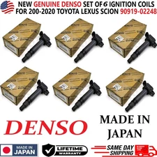 NEW DENSO x6 Ignition Coils For 2003-2020 Toyota & Lexus I4 V6 V8, 90919-02260