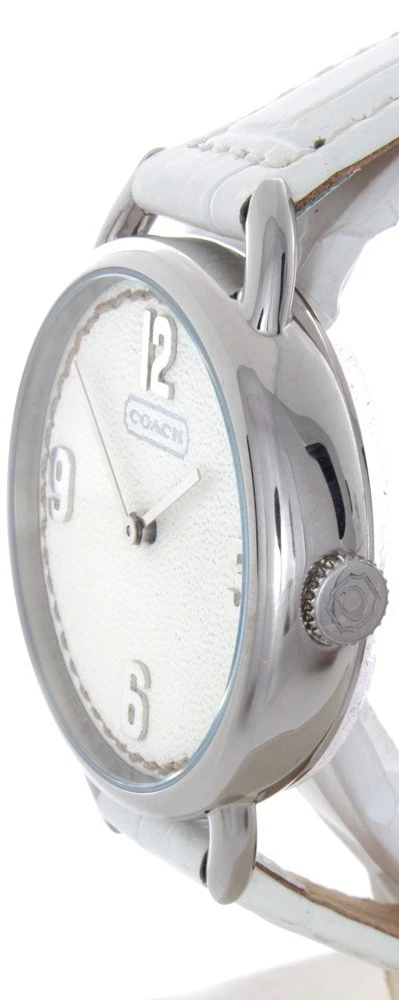 Orologio Coach Donna 14501806 Cassa Acciaio Inox Quadrante Bianco Cinturino Pelle Bianco