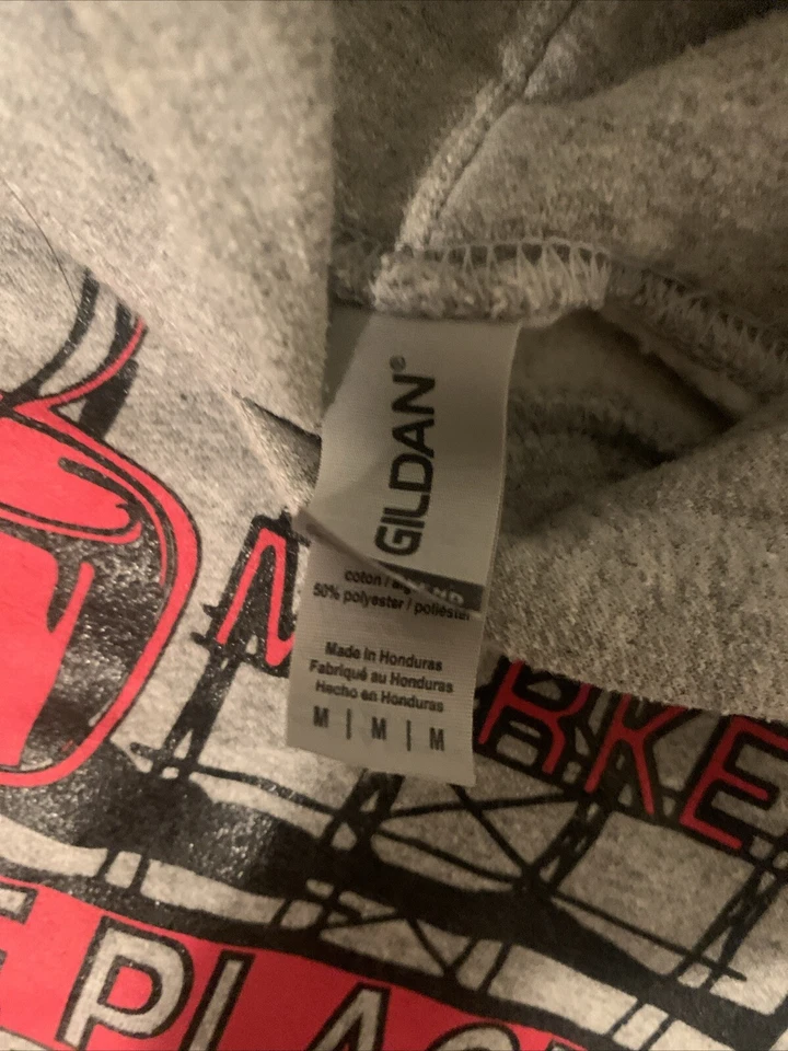 Casual Industrees Seattle Pike Place Market Hoodie | Color: Gray/White | Size: M - Image 2 of 2