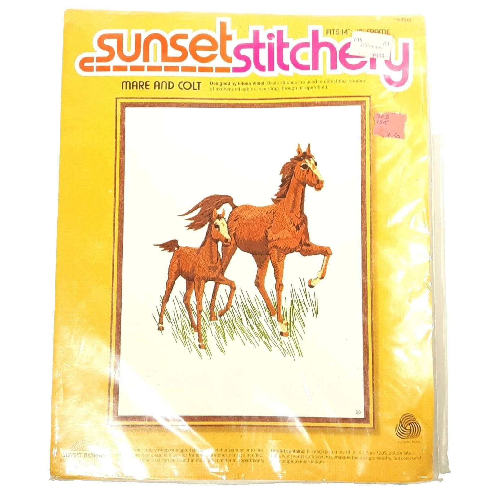 Sunset Stitchery Animals & Insects Crewel вышивка