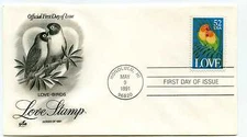 2537   52c Love ArtCraft  FDC