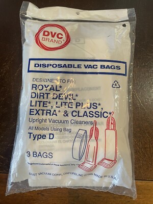 DVC Brand Type D Vacuum Bags 3PK