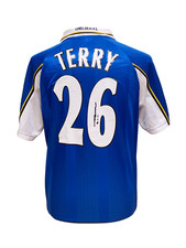 JOHN TERRY SIGNED CHELSEA OFFICIAL RETRO 1998 FOOTBALL SHIRT SEE PROOF & COA