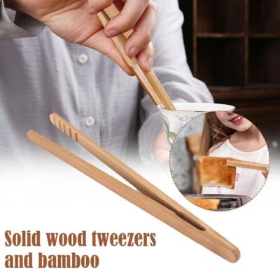 Reusable Bamboo Toast Tongs Kitchen Utensil Tea Tong Toast Bre / For Fruits V6Q6
